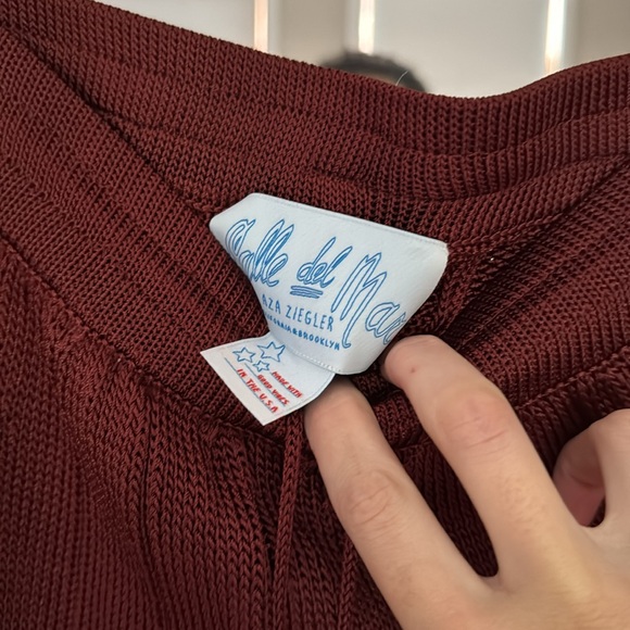 Calle de Mar / High waisted crochet-knit wide leg pants / small - Picture 8 of 8